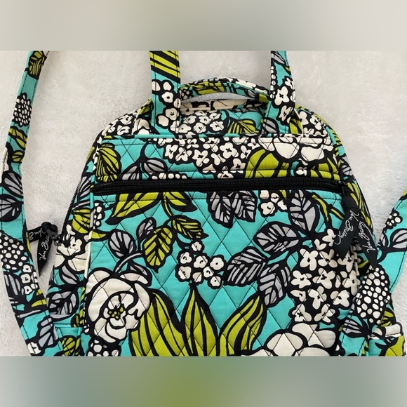 Vera Bradley Floral Backpack - Blue and Green 13x12 inches main image 6